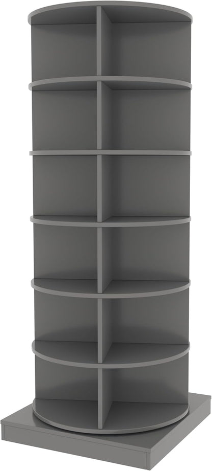 Rotating Shoe Rack, 6-Tiers Storage Shoe Rack Tower, Free Standing 360°Shoe Storage Organizer Shoe Rack for Entryway Living Room Hallway (Grey, 6-Tiers)