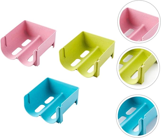 Refrigerator Bins Soda Holder for Refrigerator Fridge Drink Organizer Organizer Bin Storage Rack Stackable 3pcs