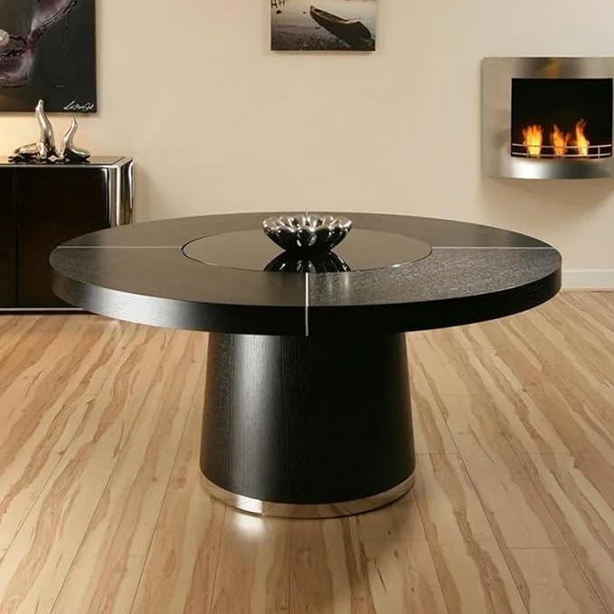 4 Pack 12 inch Black Round Lazy Susan Hardware, 5/16” Thick Turntable Thick Lazy Susan Base, Rotating Bearing Plate for Serving Tray, Table, Kitchen