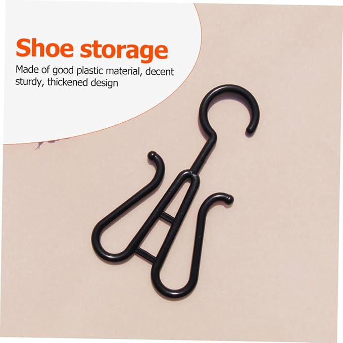 20pcs Shoe Hanger Rack Plastic Shoe Holders White Hanging Organizer Over Door Rack Storage Hooks