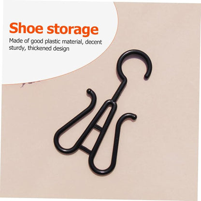20pcs Shoe Hanger Rack Plastic Shoe Holders White Hanging Organizer Over Door Rack Storage Hooks