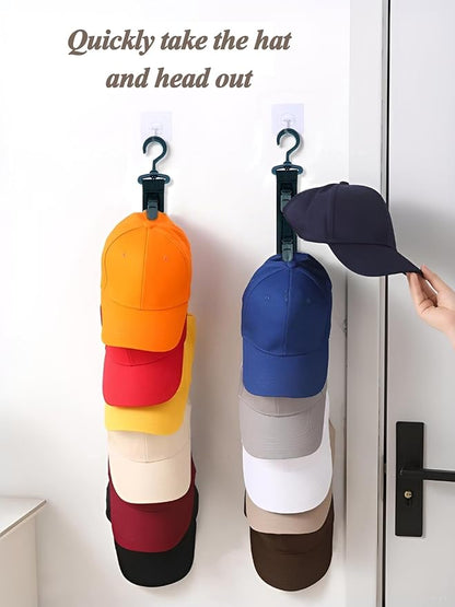 Hat Organizer for Baseball Caps, Hat Storagefor Closet Hook, Wall and Door Baseball Hat Organizer 1 Pack