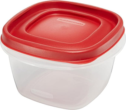 Rubber maid Food Storage Containers Two Cup Food Storage Containers 7 Piece Set, Easy Find Lids, 3 Containers, 3 Lids Chalk Pen And Chalk Labels