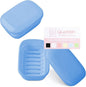 Quatish 2 Pack Travel Soap Container, Portable Soap Holder with Lid, Travel Bar Soap Holder, Soap Case for Camping Gym Travel, Soap Box for Bathroom,Denimblue