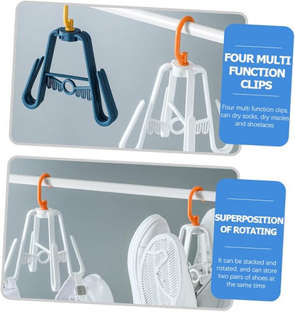 Holibanna 3pcs Multi-Functional Drying Shoe Rack Foldable Hanging Organizer Multi- for Space Saving for Home Use