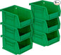 Akro-Mils 30210 AkroBins Plastic Storage Bins, Space-Saving Stackable Bins for Garage, Pantry, Craft Organization, 5" x 4" x 3", Grey, 6-Pack
