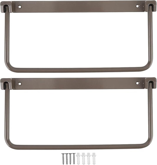 Cyrank Wall Mounted Shoe Storage Rack, Foldable RV Shoe Rack Space Saving Hanging Organizer Aluminum Alloy in Camping RV Travel (Brown)
