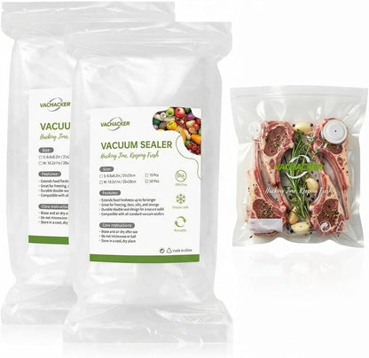 30 Pack Reusable Vacuum Sealer Bags with Valve, 10"x11" BPA Free&Replacement Bags for Handheld Sealer, Perfect Starter Kit Refill, Dishwasher & Freezer Safe