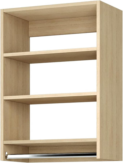 Modular Closets Vista Collection Medium Hanging Wood Built in Closet Organizer Unit (Oak, 28.5" Wide)