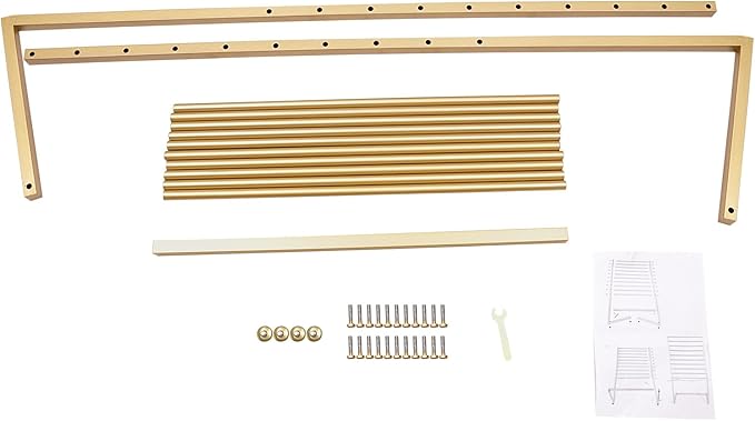 Scarf Display Stand, 10 Tier Metal Scarf Holder Organizer, Scarf Hanger Scarf Holder Scarf Organizer Belt Organizer Pants Rack Scarf Rack for Commercial Clothing Retail Store (Gold, 80cm)