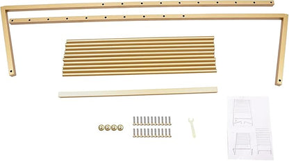 Scarf Display Stand, 10 Tier Metal Scarf Holder Organizer, Scarf Hanger Scarf Holder Scarf Organizer Belt Organizer Pants Rack Scarf Rack for Commercial Clothing Retail Store (Gold, 80cm)