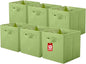 ShellKingdom Storage Bins, Foldable Fabric Storage Cubes And Cloth Storage Organizer Drawer For Closet And Toys Storage, 13 X 13 X 13 INCH, 6 Pack (Green)