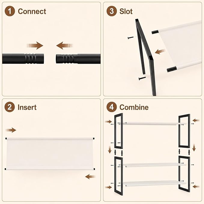 2-Tier Shoe Rack for Closet & Entryway, Stackable Shoe Organizer, Screw-Fastened Metal Frame for Less Wobble, Heel-Friendly Non-Woven Shelves, 11.8" Deep Space-Saving Shoe Storage (Black)