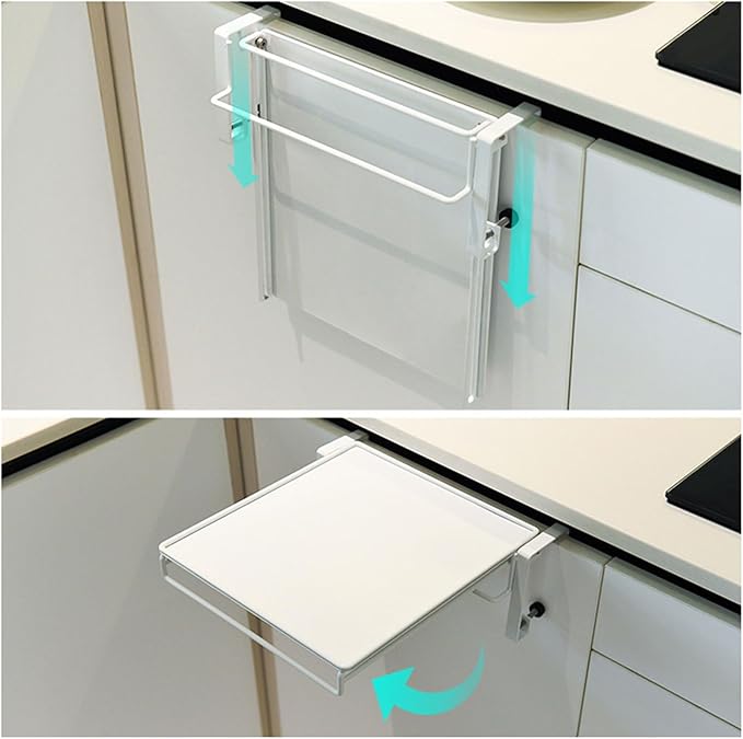 Foldable Cabinet Door Storage Shelf Expandable Kitchen Counter Organizers Practical Kitchen Organizers Rack