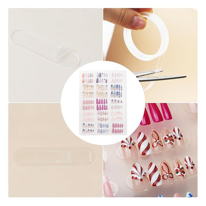 Nails Storage Box with Stand for Fake Nail,Large Empty Nail Box Case Use for Press On Display & Storage,Nail holder for Painting Practice,Acrylic Nail Display Stand for Design Home