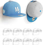 Adhesive Hat Hooks for Wall, Baseball Caps Strong Holdr, Ball Cap Hanger Wall Mount, Hat Display Rack, Hat Organizer Accessories, Clear 8-Pack