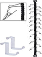 Over Door Hanging Storage Chain with 20 Stainless Steel Clips, Toy Storage Chain Multipurpose Baseball Cap Organizer Hat Holder for Your Toys, Sun Visors, Hats, Cap, Scarves, Gloves, towel, etc.
