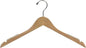 Natural Finish Petite Top Hanger with Notches and Rubber Strip Inserts Box of 25 by The Great American Hanger Company