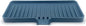 Silicone Soap Dish Tray and Sponge Holder with Drain Chute, Rectangular, Kitchen and Bathroom Sink Organizer (Smoky Blue, 9"x3.5")