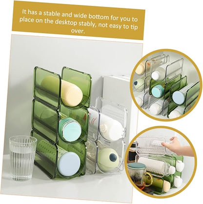 PRETYZOOM 3sets Cup Rack Reusable Fridge Drink Dispenser Fridge Jug with Lid Instant Large Dish Drying Rack Kitchen Insulated Bottle Counter Pantry Insulated Water Bottles Sponge 2pcs*3