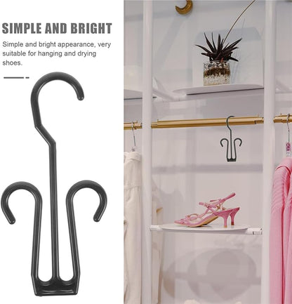 SEWACC 25pcs Plastic Shoe Hooks Hanging Shoe Organizer Drying Rack Shelf for Wall Closet Storage Home Use