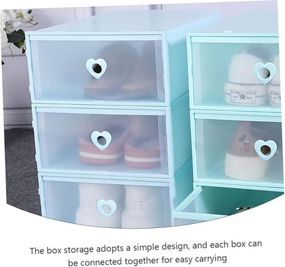 3Pcs Style Transparent Shoe Boxes Dustproof Moisture-resistant PP Plastic Storage Containers with Large Capacity and Slot Design for Socks Cosmetics Organization