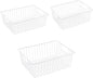 3 Pack Upright Freezer Organizer Bins - Standup Organizers for 16 Cu.Ft Freezer, Improve Air Circulation, Wire Storage Baskets, White