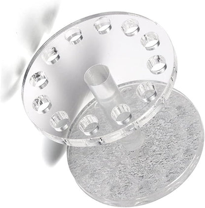 Healeved Heart-Shaped Transparent Acrylic Nail Art Brush Holder Stand for Uv Gel Pens Portable Nail Holder Organizer Compact Cosmetic Display Case 3.42X3.34X2.67In
