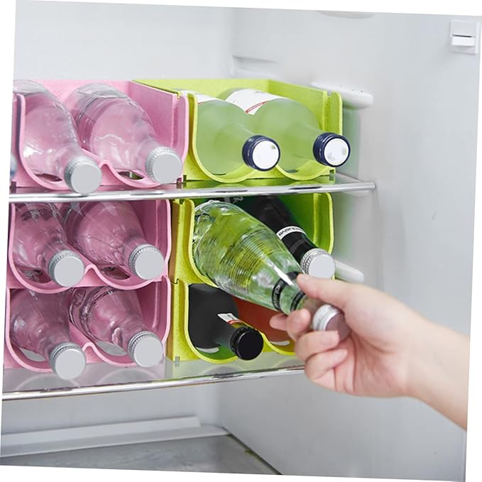 3pcs Stackable Beer Beverage Storage Rack Plastic Soda Can Dispenser for Refrigerator Drink Bottle Rack