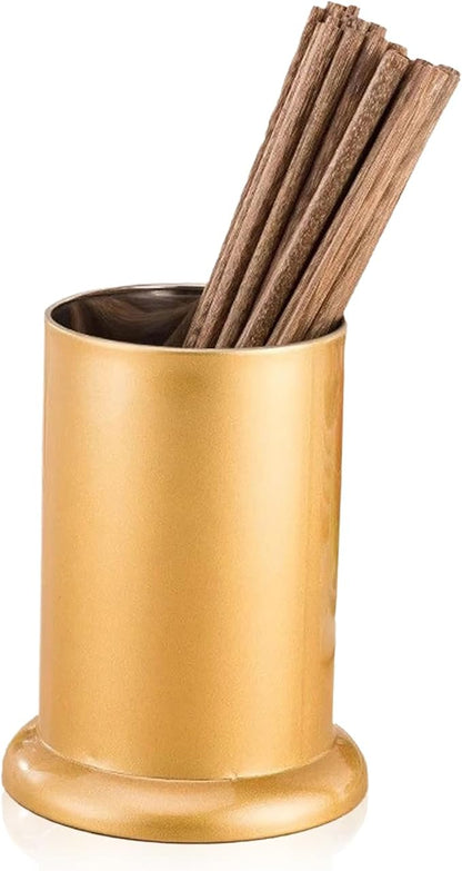 Cyrank Gold Utensil Holder, Drying Rack Caddy Basket Stainless Steel Utensil Drying Holder Silverware Storage Caddy Coffee Spoon Organizer for Fork, Knive, Spoon, Chopstick