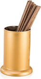 Cyrank Gold Utensil Holder, Drying Rack Caddy Basket Stainless Steel Utensil Drying Holder Silverware Storage Caddy Coffee Spoon Organizer for Fork, Knive, Spoon, Chopstick