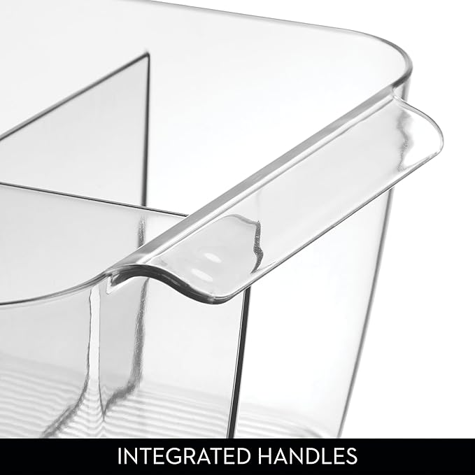 iDesign Makeup Organizer for Countertop or Vanity- Storage for Cosmetics and Toiletries - Set of 2 - Clear