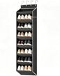Over the Door Shoe Organizer,Hanging Shoe Storage for Closet, 8-Tier Door Shoes Rack, Handing Shoes Holder Fit All the Family's Sneakers, Boots, Heels (Black)
