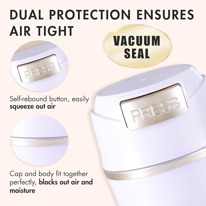 Eyelash Glue Storage Container Tank - Adhesive Jar Stand Makeup Case Cosmetic Storage Tank - White with Gold