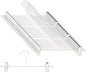 Pants Hangers with Clips - 30 Pack Heavy Duty, Non-Slip Adjustable Space Saving Skirt Hangers for Pants, Jeans, Shorts | White | 12 Inch