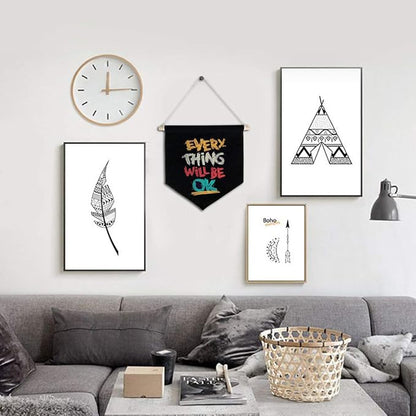 Enamel Pin Wall Display Banner Holder, Blank Canvas Banner Wall Hanging Brooch Jewelry Storage Case Display Storage Set for Pin and Brooch Collections (2Pcs Black A)