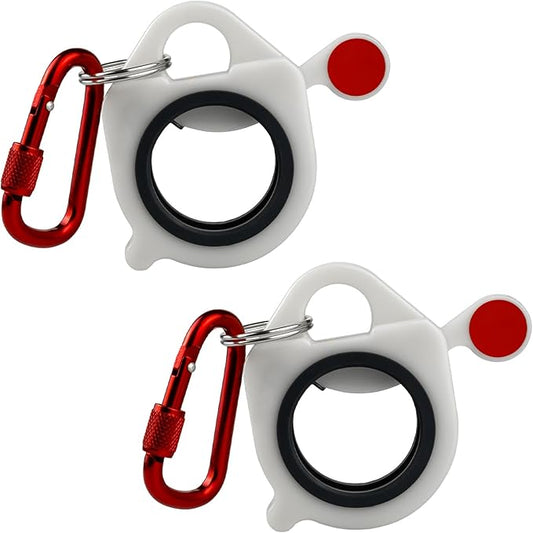Zip Tie Holder, 2 Pack White Cable Tie Holder Reusable, No.6 Lock Carabiner, Outdoor Use, ABS Plastic, Ziptie Organizer Clip for Electrician Tool Belt Wrap Heavy Duty Storage Container