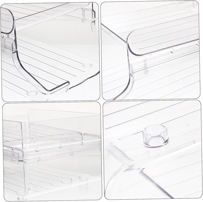 KICHOUSE Refrigerator Beverage Storage Rack Can Holder for Organizing Drinks Space-saving Rolling Dispenser for Home Apartment Rvs and