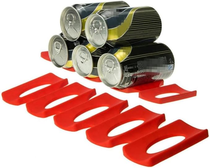 Mikinona 2pcs Can Beverage Beer Rack Pad Stacking Wine Bottle Organizer for Fridge