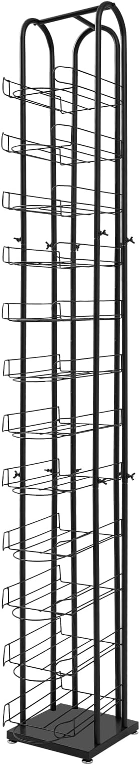 Hat Display Rack,12 Tier Metal Hat Rack Tower with 4 Adjustable Feet, Retail Hat Rack,Display Storage Vertically,Freestanding Hat Display Stand for Homes, Stores, Gift Storesto Place Various Of Hats