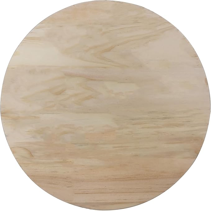 Make Market Pinewood Lazy Susan – Unfinished 12" Round Turntable with Smooth Rotating Base for DIY Decor & Entertaining, 8 Pack