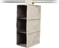 Covermates Keepsakes Hanging Shoe Organizer for Closet – Vertical Storage Shelves for Sneakers, Sandals, and Sweaters – Heavy-Duty Wardrobe Organization, Beige Heather