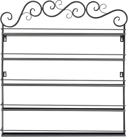 AngelcityCC 5 Tier Wall Mounted Metal Rack Shelf Versatile Organizer for Nail Polish Essential Oils for Home Nail Salon Spa Shops