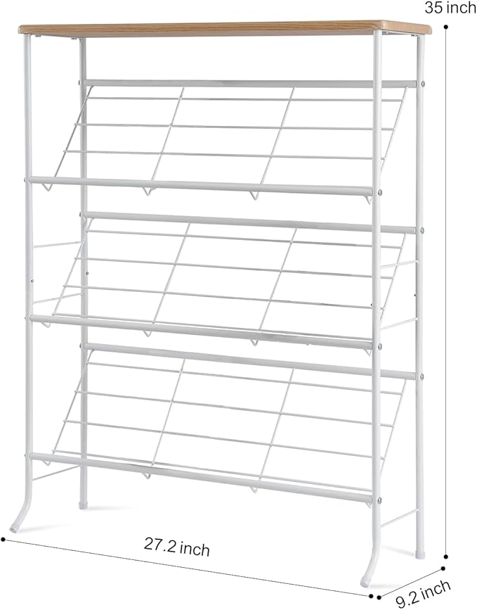 JZM Shoe Rack Storage, Narrow 4 Tier Metal Shoe Storage Shelf, Free Standing Shoe Racks, Space Saving Shoe Rack Organizer for Entryway, Hallway, Bedroom, Living Room(12-16 Pair)
