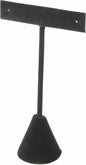 Plymor Black Velvet T Style, Single Pair Earring Display Stand, 2.5" W x 1.25" D x 4.5" H