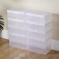 5 Pack Transparent Shoe Box,Men Women Clear Dustproof Shoe Storage Organizer,Travel Sneaker High-Heeled Container (11"x7"x3.7")
