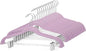 Cozymood Velvet Skirt Hangers 24 Pack, Purple Hangers with Clips Ultra Thin Non Slip Pants Hanger Space Saving Clothes Hanger with Clips for Pants, Skirts, Jeans, Shorts