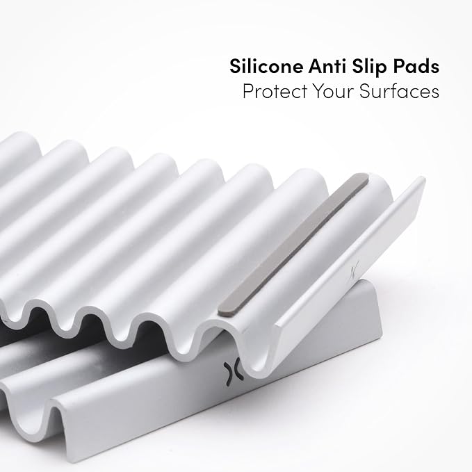 Xympo Aluminum Soap Dish (Pack of 2) – Rustproof Anodized Metal Soap Holder with Fast Drainage, Non-Slip Silicone Base, Modern Minimalist Design – Durable & Easy to Clean for Bathroom, Kitchen & Sink
