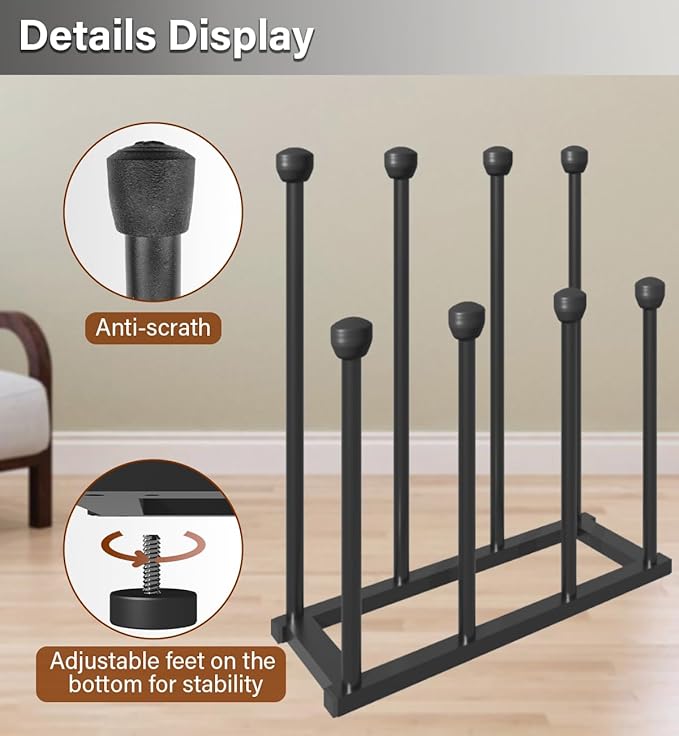 22.5 Inches Free Standing Shoe Racks, Tall Black Metal Boot Rack Organizer for 4 Pairs, Knee-High Boot Storage Shelf for Closet, Bedroom, Entryway, Hallway, Black