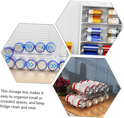 Mikinona Organizer Bins for Fridge Soda Organizer Pantry Storage Bins Drink Holder for Fridge